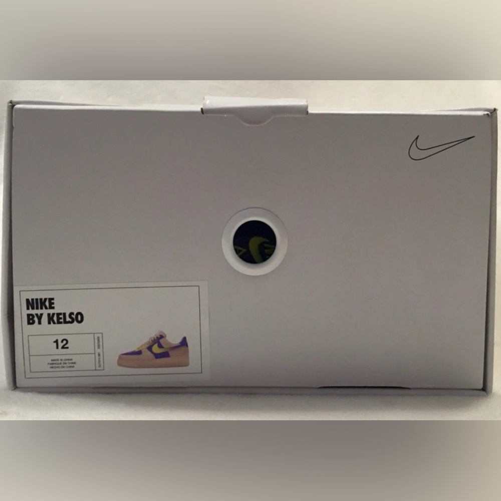 Nike By You iD Air Force 1 Low Custom Ombre Blue Green Patent Men Size 12 - Picture 11 of 13